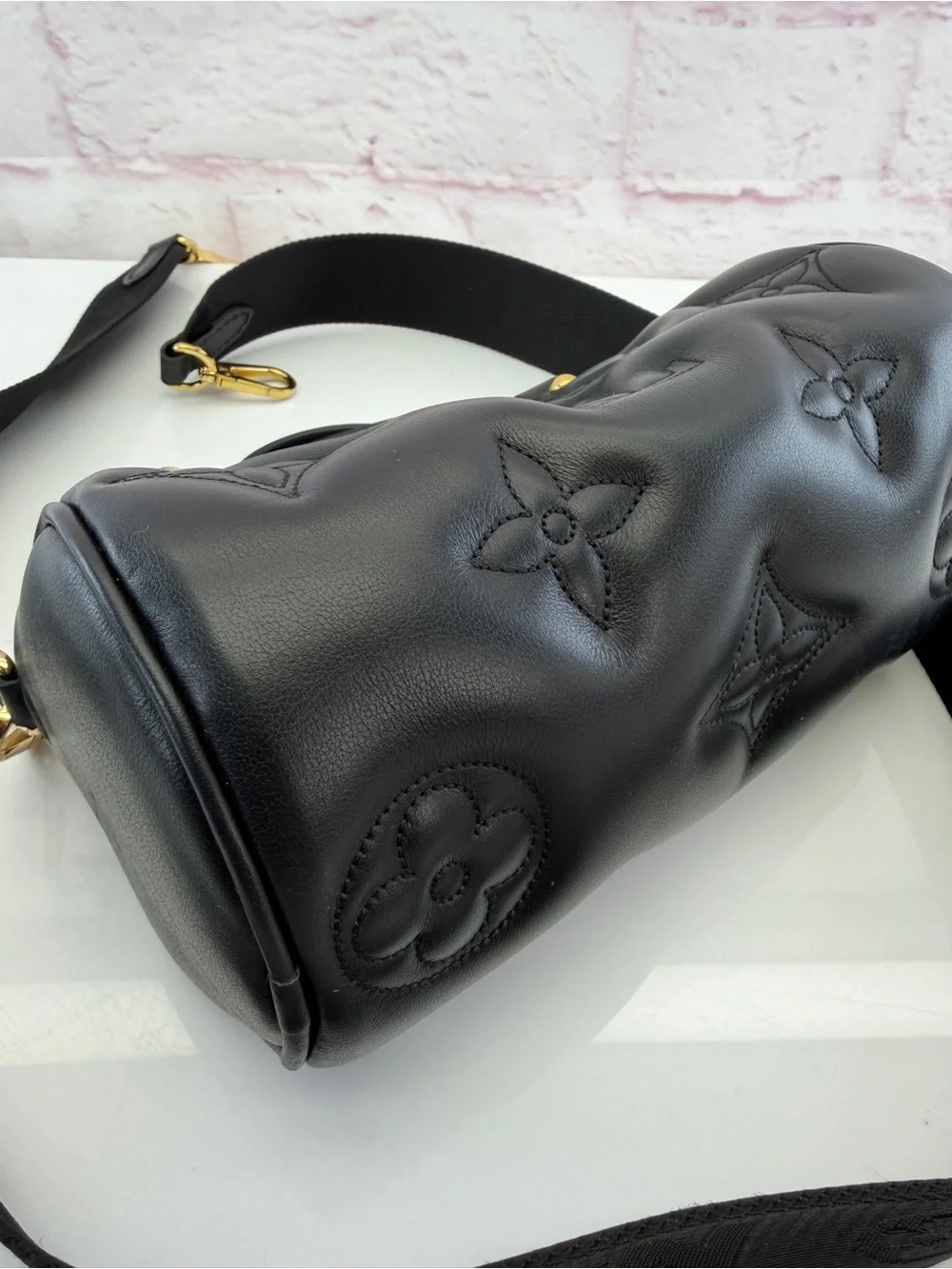Louis Vuitton Calfskin Bubblegram Papillon BB Black